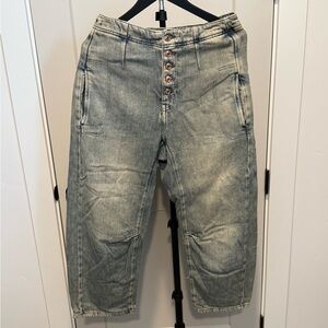 We The Free Relaxed Gray Jeans (Free People)